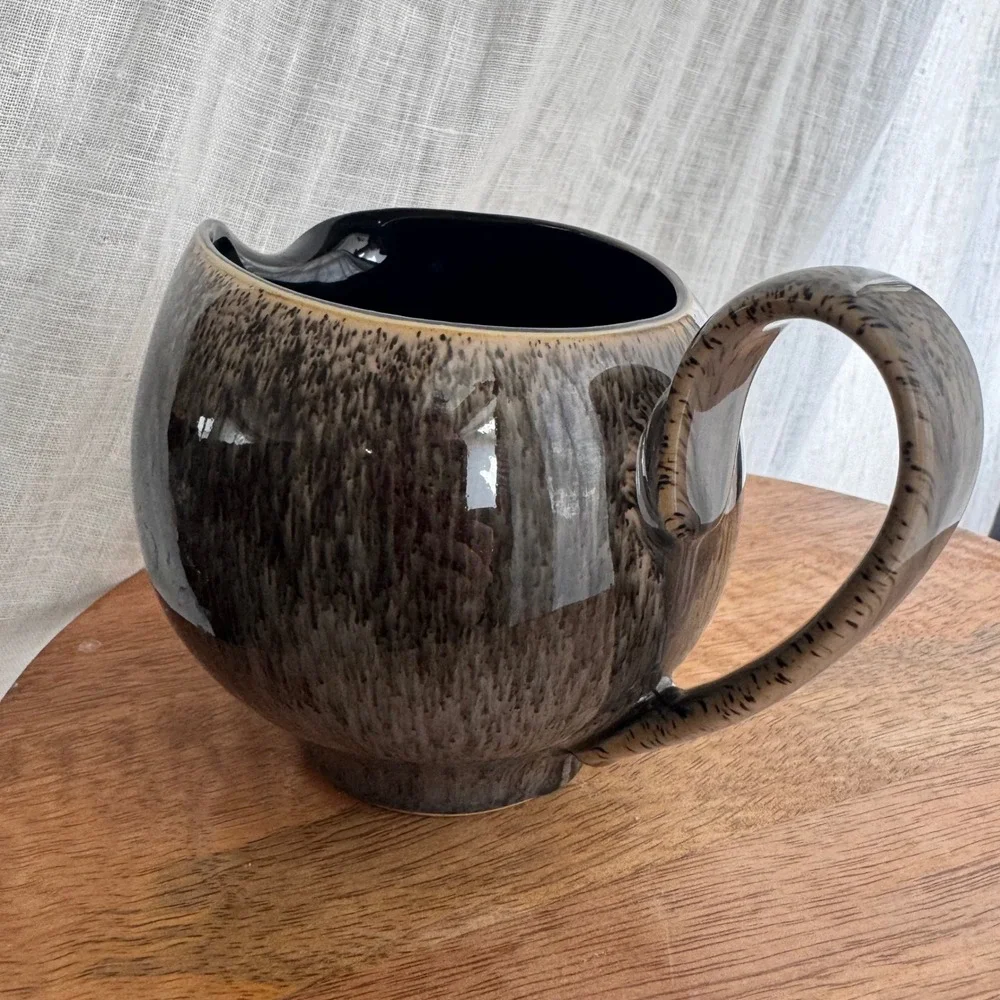 Denby Praline Stoneware Pitcher Creamer Brown‎ Speckled England Discontinued
